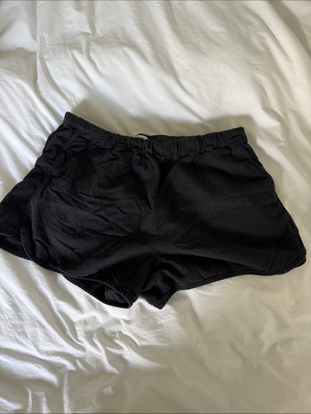 Madewell Black Elastic-Waist Athletic Shorts